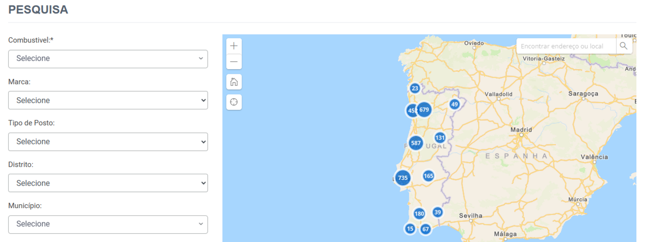Plataforma Preço dos Combustíveis Online