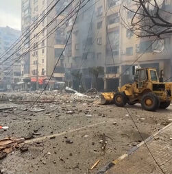 Operações de limpeza em Beirute após ataques israelitas