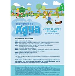 EPAL assinala o Dia Mundial da Água com três dias comemorativos 20, 21 e 22 de março, em Lisboa