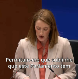 Roberta Metsola condena ataques 'brutais e inaceitáveis' do Irão no Golfo Pérsico