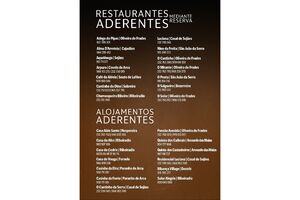 Lista de restaurantes e alojamentos aderentes em Oliveira de Frades e arredores