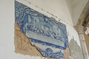 Painel de azulejos da Última Ceia no Quartel da Graça, em Lisboa.
