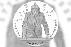 Novo design para a moeda comemorativa com o retrato de Donald Trump