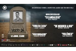 Espetáculo "Volto Já" de António Raminhos no Coliseu Micaelense, sobre a morte