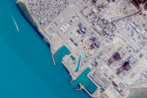 Imagem de satélite da Central Nuclear de Bushehr