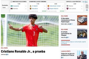 Cristianinho na manchete do jornal 'Marca'