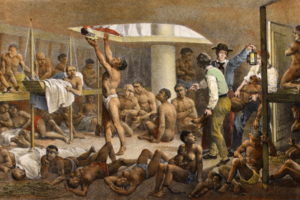 "Negros no Fundo do Porão" (1835), obra de Johann Moritz Rugendas