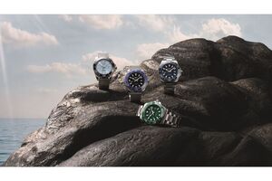 Relógios Longines HydroConquest em diferentes cores num cenário natural