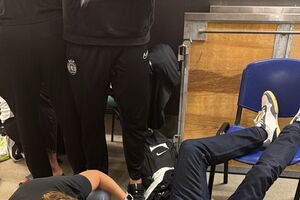 Jogadores precisaram de ser assistidos