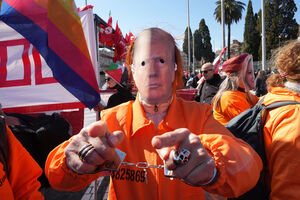 Protesto "No Kings" em Itália