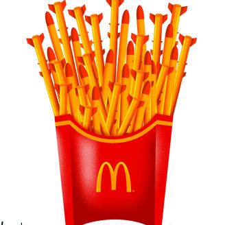 Esta semana, a propósito da guerra no Irão, Vasco Gargalo apresenta-nos batatas fritas do McDonald's em modo mísseis...