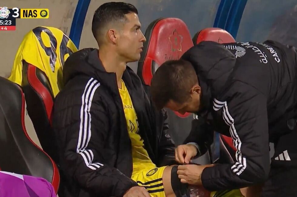 Cristiano Ronaldo saiu lesionado no triunfo do Al Nassr frente ao Al Fayha