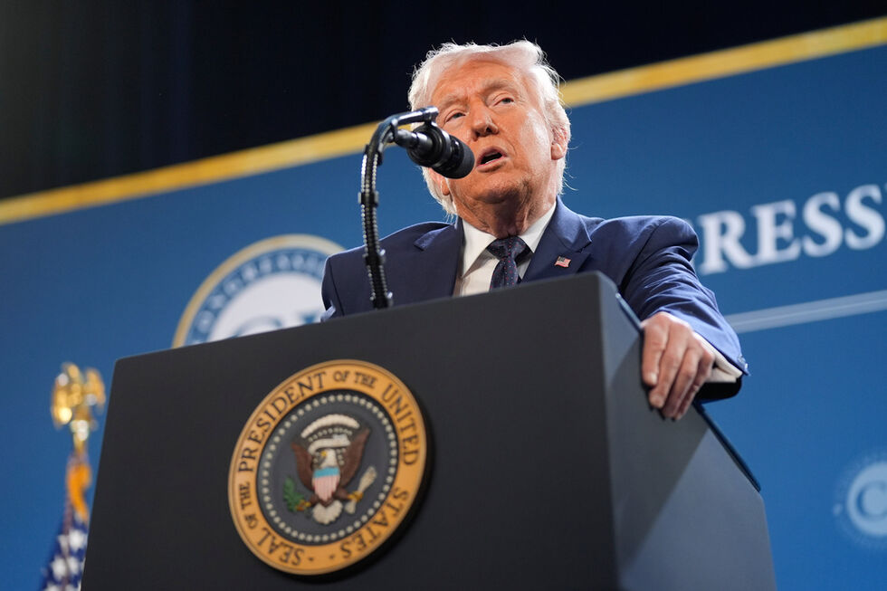 Donald Trump discursa sobre a guerra no Médio Oriente