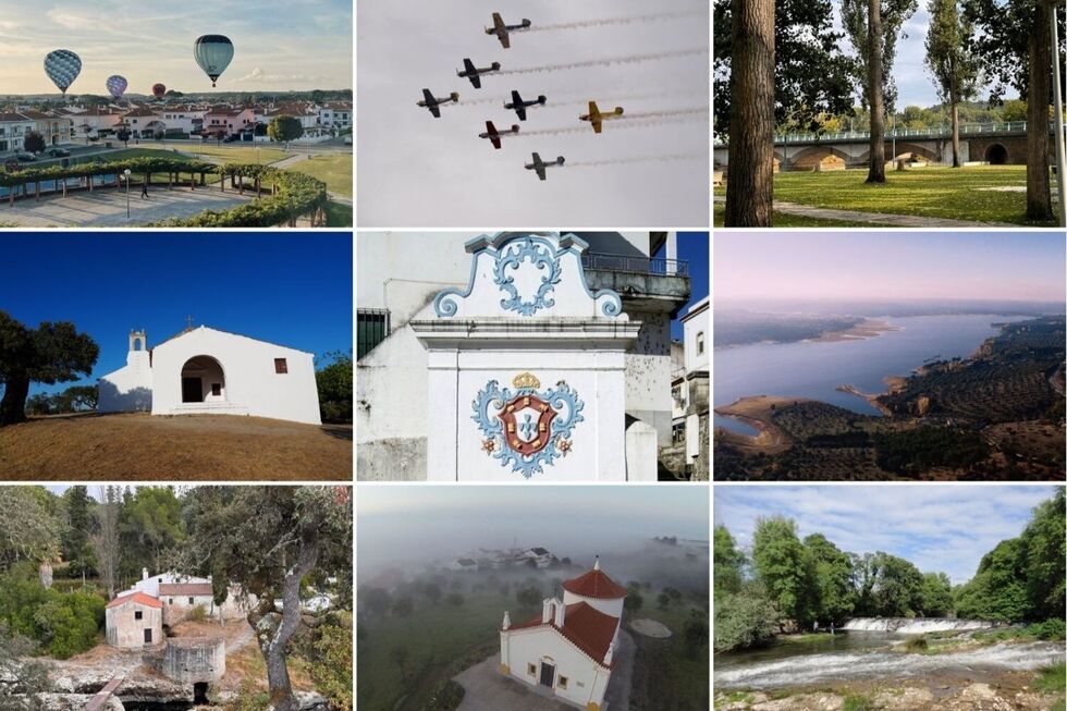 Paisagens de Portugal: balões, aviões, monumentos e natureza