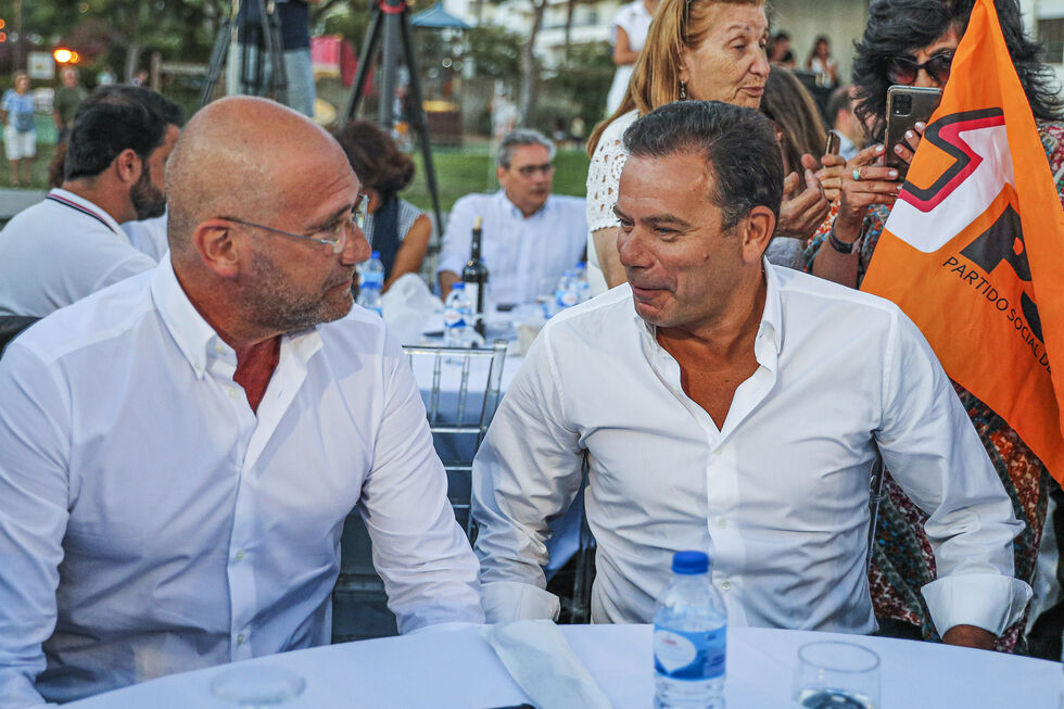 Passos Coelho e Montenegro juntos num evento do PSD, em 2022