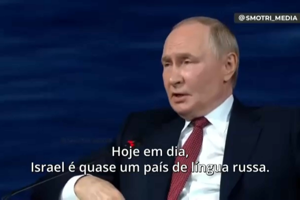 "Israel é quase um país de língua russa", afirma Putin