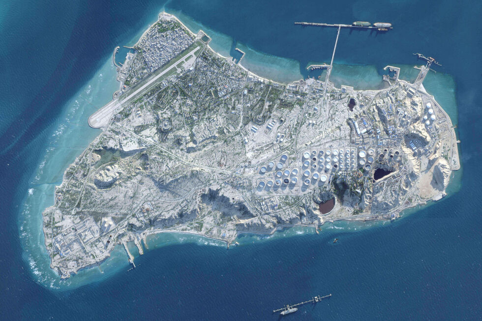Foto de satélite mostra a Ilha Kharg