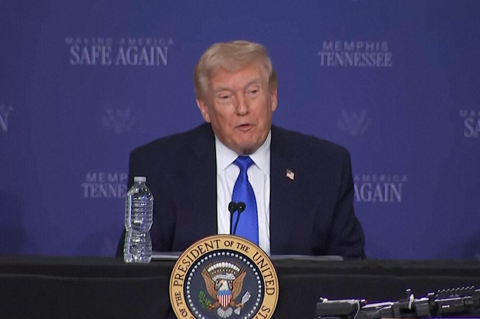 Trump aborda acordo com Irão em Memphis, Tennessee