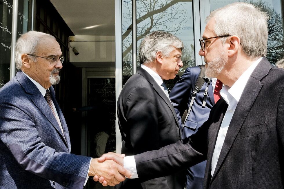 Mário Mourão (UGT), João Vieira Lopes (CCP), Armindo Monteirol (CIP)