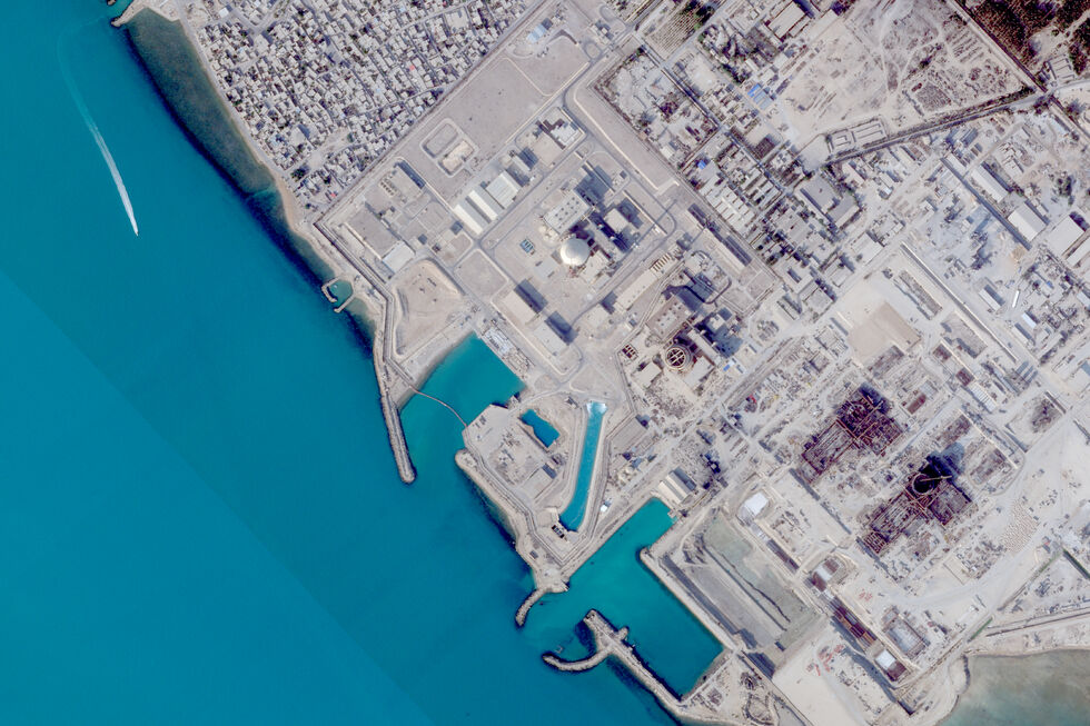 Imagem de satélite da Central Nuclear de Bushehr