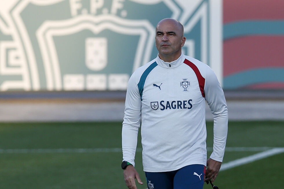 Roberto Martínez  na Cidade do Futebol