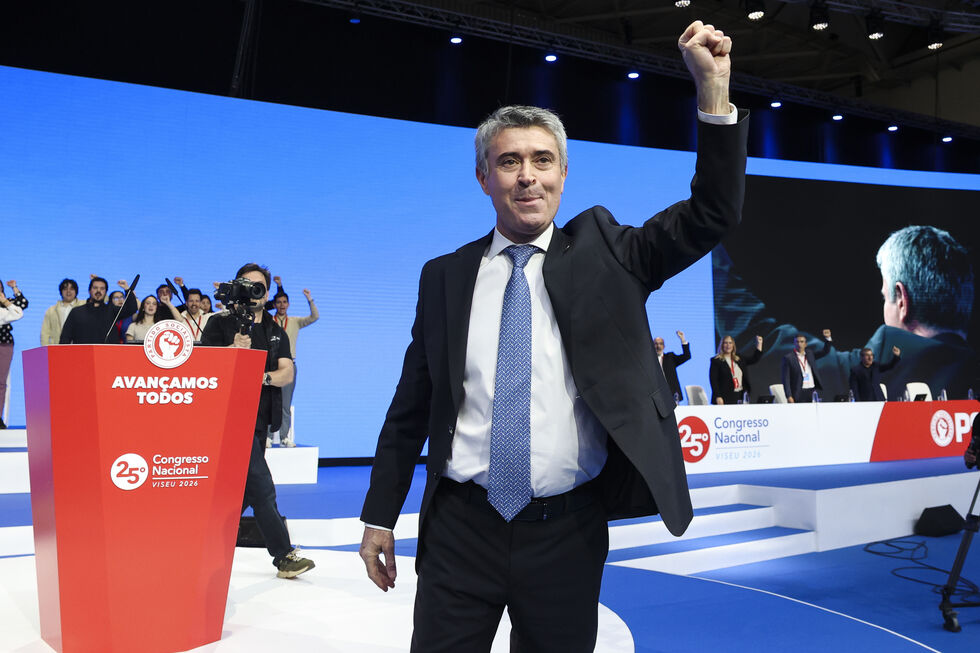 José Luís Carneiro no 25.º Congresso Nacional do PS, em Viseu. O seu primeiro enquanto líder