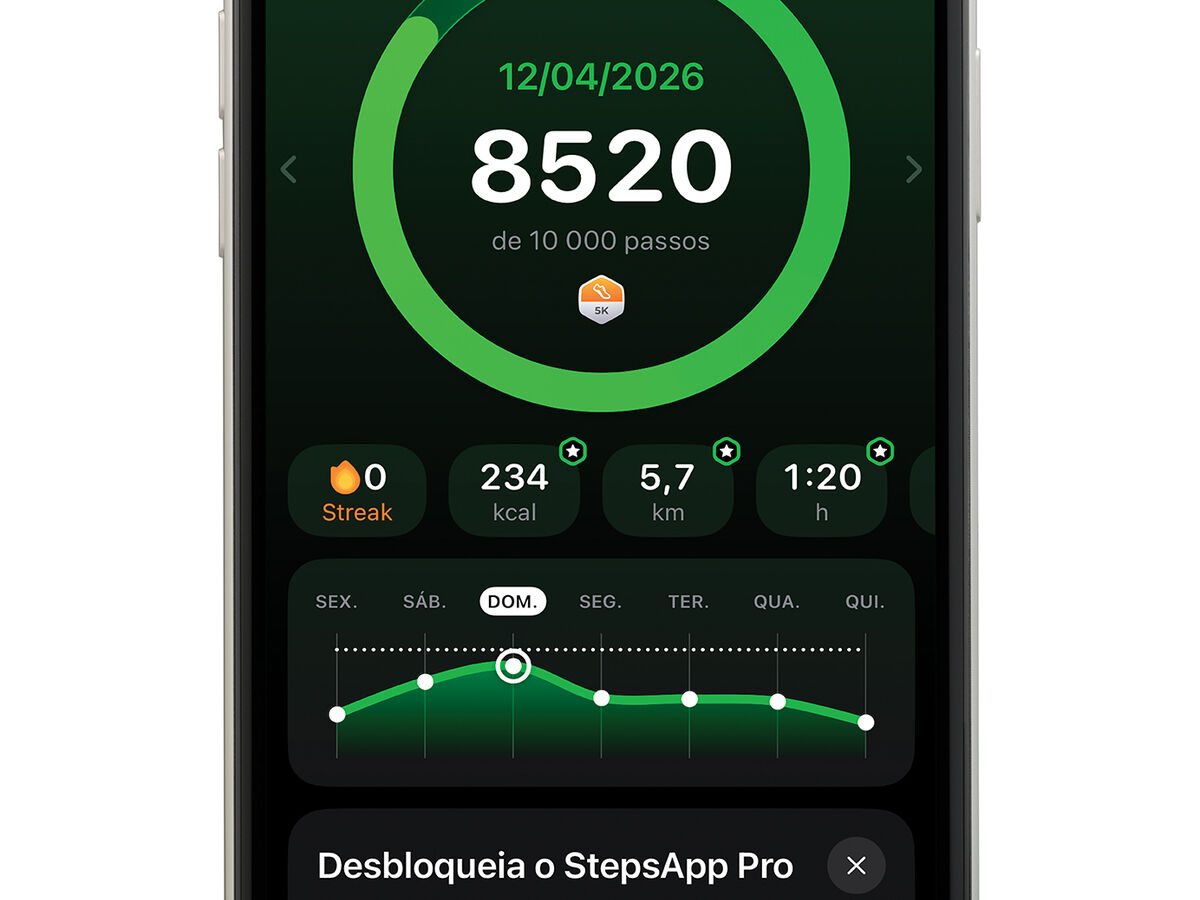 Quantos passos já deu hoje?