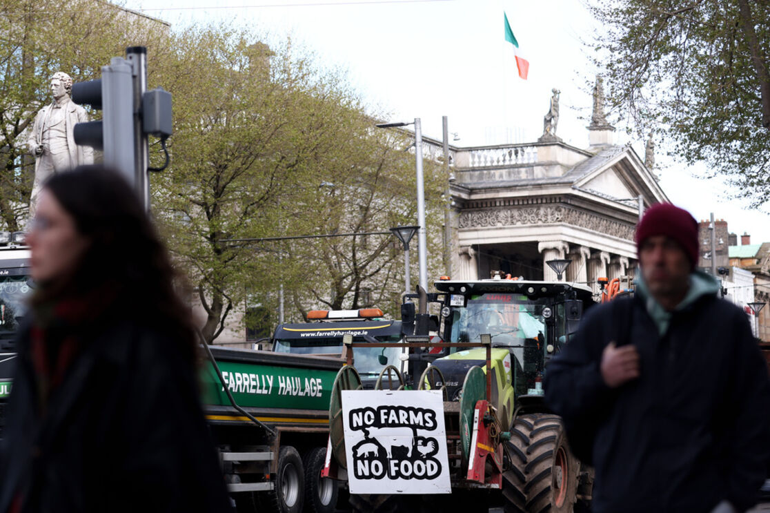 Protestos pelo aumento do preço dos combustíveis em Dublin, a capital irlandesa