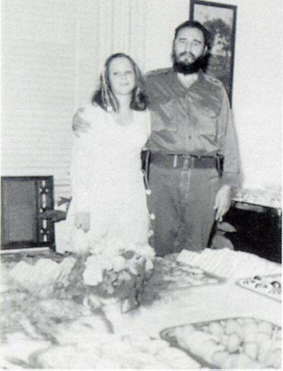 Alina com o pai, Fidel Castro