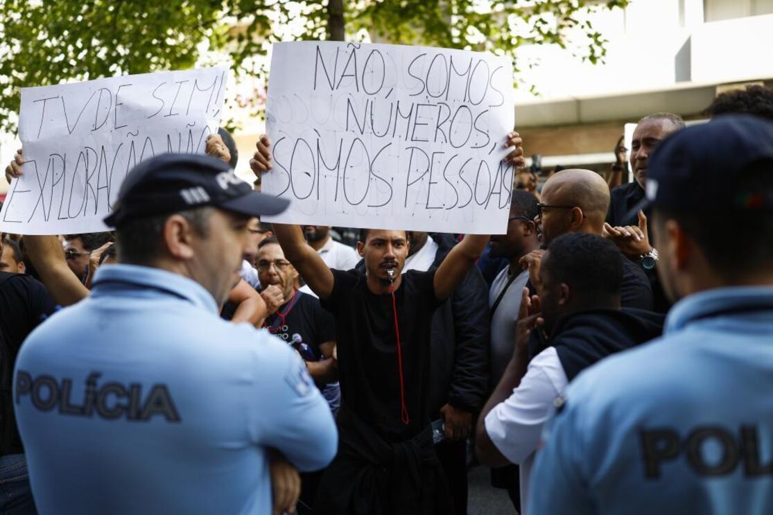 Motoristas TVDE em protesto