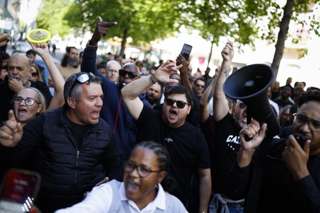Motoristas TVDE em protesto