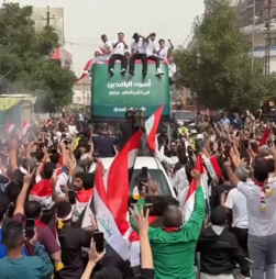 Iraque celebra qualificação para o Mundial de futebol em Bagdade 
