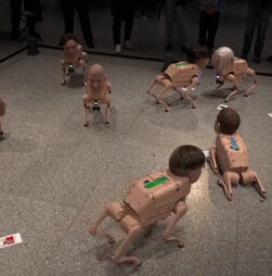Instalação com cães robôs com os rostos de Musk, Zuckerberg e Bezos tornou-se viral. O artista explica a obra
