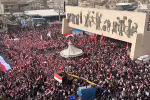 Milhares de pessoas protestam em Bagdade contra guerra dos EUA e Israel com o Irão 