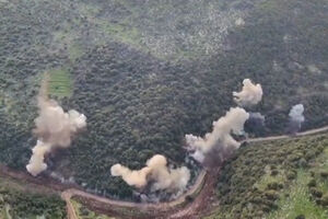 Forças de Defesa de Israel divulgam imagens de ataques no sul do Líbano 