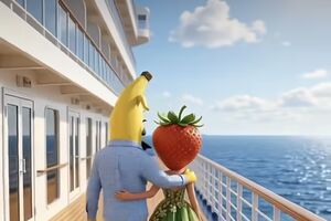 A família feliz num cruzeiro