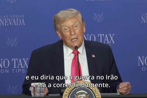 "Guerra no Irão está a correr lindamente", diz Donald Trump 