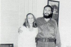 Alina com o pai, Fidel Castro