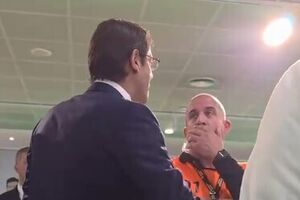 "És um palhaço": o momento em que Rui Costa é insultado em Alvalade