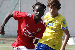 Alamara Djabi em ação pelo Benfica em 2021