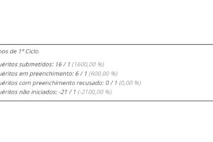 Excerto de relatório gerado por sistema informático de uma faculdade pública portuguesa, na avaliação de desempenho pedagógico de um docente de uma determinada turma.