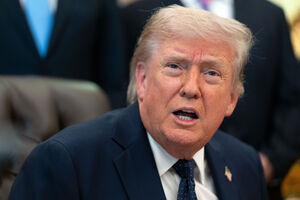 O presidente Donald Trump discursa durante um evento sobre acessibilidade aos cuidados de saúde 