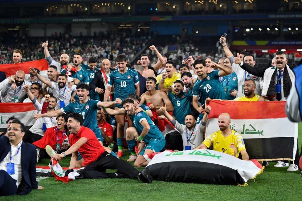 O Iraque apurou-se para o Mundial e no final do jogo com a Bolívia os jogadores fizeram a festa