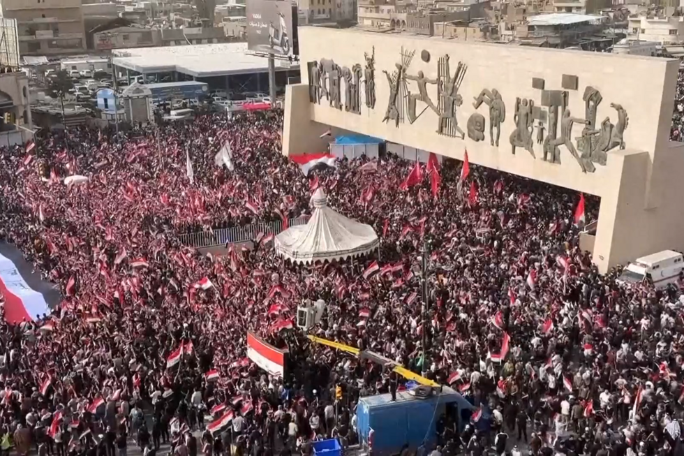 Milhares de pessoas protestam em Bagdade contra guerra dos EUA e Israel com o Irão 