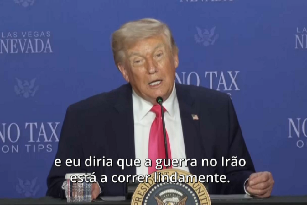"Guerra no Irão está a correr lindamente", diz Donald Trump 