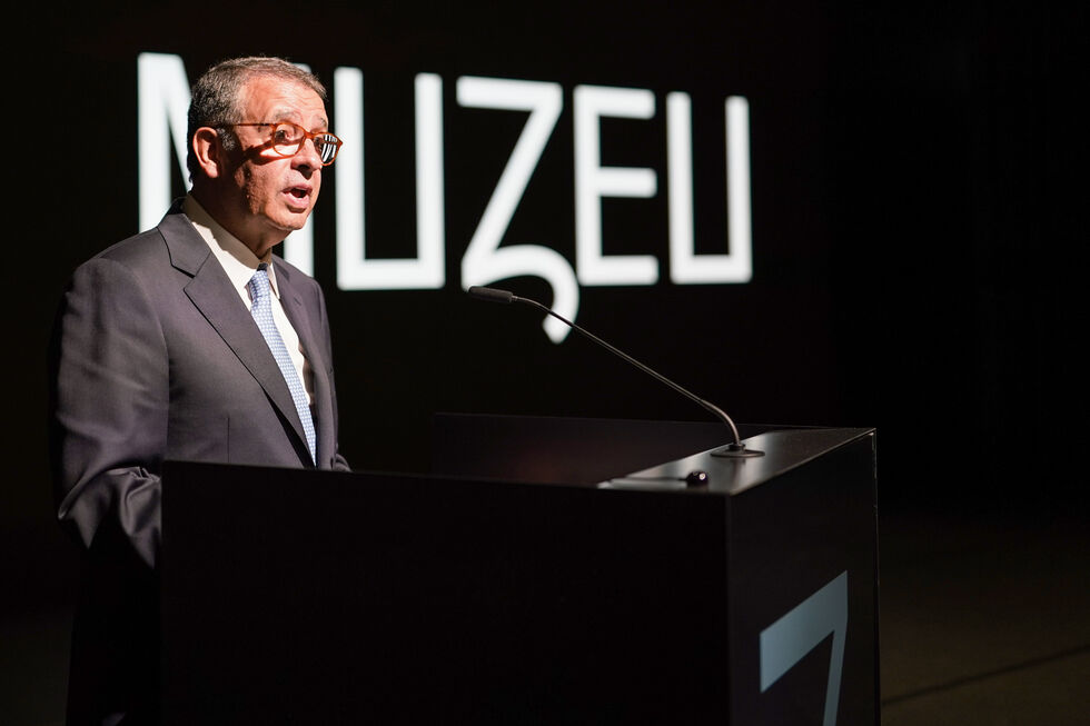 O Presidente da República, António José Seguro, intervém durante a inauguração do Muzeu - Pensamento e Arte Contemporânea