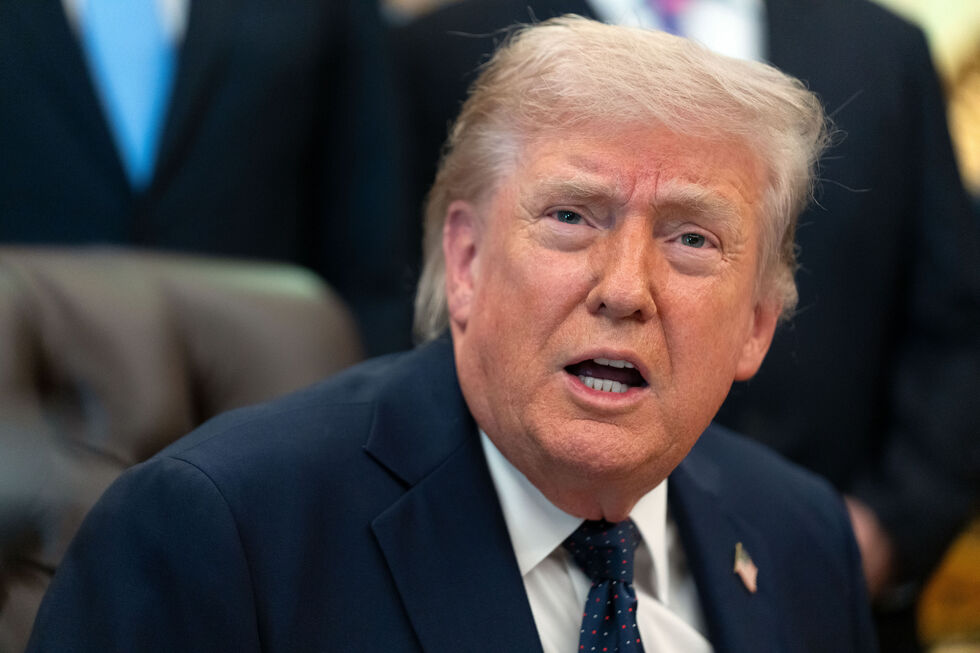 O presidente Donald Trump discursa durante um evento sobre acessibilidade aos cuidados de saúde 