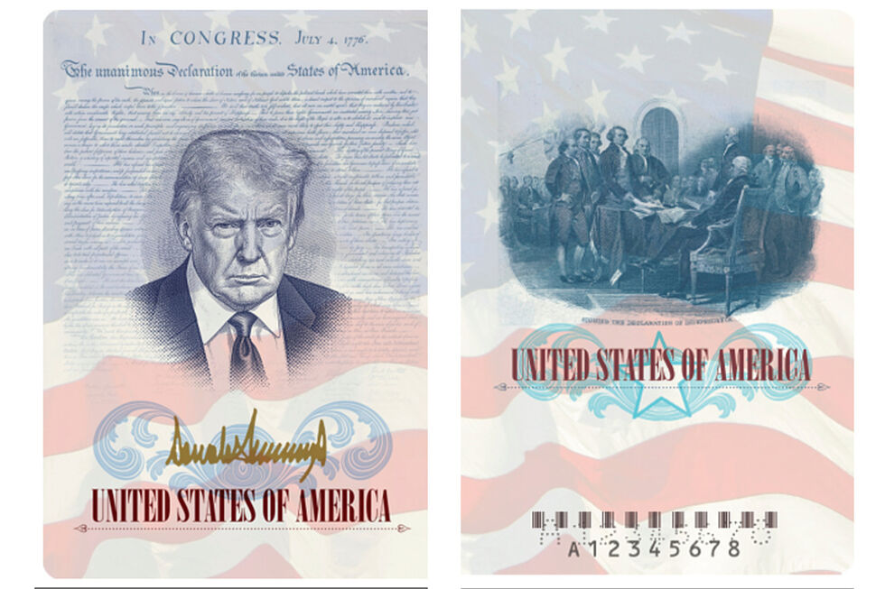 Novos passaportes dos EUA terão imagem de Trump