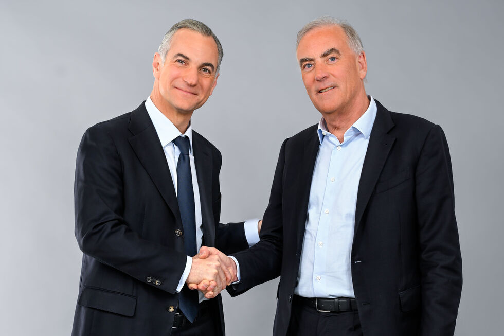 CEO do BPCE, Nicolas Namias, e do Novo Banco, Mark Bourke