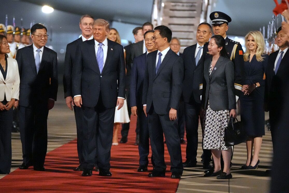 Chegada de Donald Trump à China